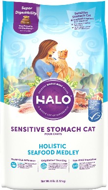 Halo Holistic Sensitive Magen Trockenfutter für Katzen